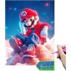 QDUODUO Kit per Pittura con Diamanti per Bambini dai 6 Anni e Adulti Principianti, Immagini di Diamanti 5D Cartone Super Bros, Grande Set per Diamant Painting 30x40cm, Kit Fai da Te per Creazione di