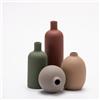 QBMYCN Set di 4 vasi in Ceramica,vasi in Ceramica per la Decorazione Domestica,Vaso Decorativo per Erba di Pampa e Fiori secchi,Decorazione per l'ingresso (Rosso,verde,marrone,grigio)