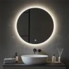 MYGIIVOVO Specchio da parete rotondo per bagno, con illuminazione, specchio da 80 cm con luce LED, interruttore touch e 3 colori dimmerabili