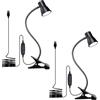 GBKDQQ 2 Pezzi Lampada da Letto con Morsetto, Lampada da Scrivania LED Dimmerabile con 3 Temperature di Colore, Lampada da Tavolo USB con Cavo, Lampada da Letto con Interruttore per Camera da Letto