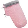 JYOKO KIDS Sacco Copripiedi Invernale Compatibile con Ovetti, Seggiolini Auto e Passeggini | Morbido Pile Teddy Extra Caldo | Prodotto in Spagna (PINK SPARKLES, FLEECE - 80 Cm)