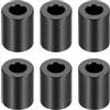PATIKIL M6 Distanziali in Alluminio, 6pz Distanziali Metallici in Alluminio 6,2mm ID x 12mm OD x 16mm L Distanziatore a Vite in Alluminio Rotondo per Viti 1/4 o M6, Nero