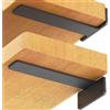 HEYOUTH 6 Pezzi Staffe per Scaffali Industriale,Staffe per Mensole,Staffe per Scaffali a Parete in Stile Vintage,Mensola Galleggiant Supporto di Metallo Nero,per Reggi Mensola (6in/15cm)