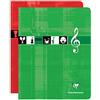 Clairefontaine 3798C Un Cahier Agrafé di musica e canto - 17x22 cm - 56 pagine Quadretti piccoli et rigo musicale - Papier Blanc 90 g - copertina in carta laminata - colore casuale