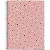 Miquelrius - Quaderno A4 a quadretti, 100 fogli di 4 colori per organizzare, carta non trasporta da 70 g/m², 4 fori per archiviare, spirale, Blush