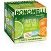 Bonomelli - Infusi Fruttosi, Lime e Mandarino, Confezione da 12 Filtri, Infusione a Caldo e a Freddo, Ingredienti 100% Naturali (24g)