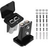 BTFO 2pz 175A Kit di Connettori Rapidi Batteria, Impermeabile Base Montaggio Batteria con Coperture Terminali Viti Dadi Compatibile con Anderson Connettore per Auto Barca Verricello (Grigio)