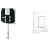 GROHE Set Cassetta di Scarico Ad Incasso per WC 38863000 + Grohe Placca di Comando WC, Bianco 38732SH0