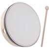 JJQHYC Tamburo a Mano 8 Pollici Tamburo con Bacchetta, Tamburello in Legno, Strumento a Percussione, Regalo Musicale per Esplorare il Ritmo e il Suono