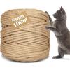 CIOXSOIO Corda Sisal per Tiragraffi per Gatti 8mm x 100m, Corda Juta Naturale per DIY Tiragraffi per Albero di Gatto, Filo per Graffiatoio, Ideale per Casa, Giardino, Decorazioni