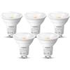 Lepro Lampadina LED GU10, Bianco Caldo 2700K, Lampadina GU10 da 800lm, 8W Equivalente a 65W, Fascio Ampio 100°, Lampadine a Risparmio Energetico non Dimmerabili, Confezione da 5