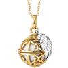 Engelsrufer ERN-ER23-20-XS-G - Collana da donna in argento sterling con ciondolo a sfera sonora in madreperla, chiusura a moschettone, senza nichel, dimensioni: 45 + 5 cm, 50 cm, Argento sterling,
