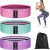 Culinavog Elastici Fitness Set, Fasce Elastico Palestra in Tessuto con 3 Livelli di Resistenza, Elastici Antiscivolo in Tessuto, Elastici Fitness per Glutei, Pilates, Yoga, Palestra con Borsa a Rete