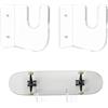 Fukaisu 2pz Supporto da Parete per Skateboard in Acrilico, Espositore Orizzontale per Snowboard e Portaoggetti con Viti e Tubi Espansione (Trasparente)