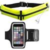 GOOGIT Set 2 Pezzi Marsupio Sportivo Running Cintura da Corsa Idrorepellente con Fascia Braccio Porta Cellulare Elastica Regolabile per Palestra Esercizi Bici Viaggi Nordic Walking Melange Blue