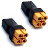 LinsyRC 2 pezzi XT60 connettore parallelo 1 maschio a 2 prese adattatore per batteria RC Lipo (1 maschio su 2 femmina)
