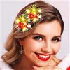 Reaky Fermagli per capelli natalizi con fiocco di neve, 2 pezzi, accessori per capelli natalizi da donna
