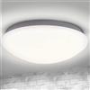 BAKAJI Plafoniera Chip 80 LED ad Alta Luminosità Design Moderno Rotondo 12W Luce Bianco Naturale 4000K 1200 Lumen Lampada Soffitto Diametro 29,5cm in Metallo e PVC Illuminazione Casa (Bianco)