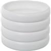 DRW Vaso in ceramica ondulato in bianco opaco 25 x 25 x 20 cm