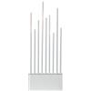 Eglo portacandele Buzz, lampada decorativa natalizia, decorazione per finestra in legno e acciaio bianco, luce calda