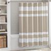Madison Park Tenda da doccia con trama a nido d'ape per bagno, 3 m, Scotchgard, gestione dell'umidità, qualità spa, tende da doccia moderne per bagno, lunga, 183 x 198 cm, grigio talpa