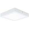 EGLO 94077 lampada da parete, integrato, Argento, led | luce, materiale: fusione di metallo, plastica, colore: bianco, dimensioni: 22,5x22,5 cm, luce calda