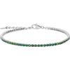 Bronzallure Bracciale Tennis Donna - Bracciale Tennis con Cubic Zirconia Verdi Degradé - Gioielli Made in Italy - Braccialetto Idea Regalo Compleanni, Anniversari, Festa Donna, Festa Mamma