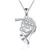 ONEFINITY Collana corno francese in argento sterling 925 ciondolo corno francese strumento musicale gioielli regali per le donne, Zirconia cubica