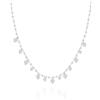 AM RINO MILANO Collana di Perle con Ciondoli a Cuore, Catenina Regolabile 40+5 cm, Acciaio Inox 316, Disponibile in Oro, Argento e Oro Rosa (Cuore Argento)
