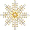 KristLand Elegante Spilla Con Fiocco Di Neve E Fiore Spilla Per Festa Di Nozze Di Natale Spilla Placcata In Platino Con Zirconi E Cristallo Austriaco