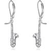 YFN Sport e musica orecchini in argento Sterling per gli amanti della musica amanti dei gioielli regali per donne ragazze uomini ragazzi, 35,4 mm x 7,3 mm, Argento sterling, Nessuna pietra preziosa