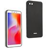 REY Cover in Gel TPU Nera per XIAOMI REDMI 6A, Ultra Sottile 0,33 mm, Morbido Flessibile, Custodia Silicone