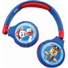 Lexibook - Paw Patrol Cuffie Bluetooth 2-in-1 per bambini - Stereo senza fili cablato, cassaforte per bambini per ragazze, pieghevole, regolabile, rosso/blu, HPBT010PALXB