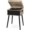 Victrola Liberty - Giradischi Bluetooth - Giradischi 5-in-1 con Vinyl Stream, radio FM, riproduzione USB, altoparlanti integrati, utilizzabile come supporto o da tavolo (Farmhouse Oatmeal)