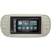 Jf Sound car audio system JF Sound - Autoradio Android JF-227-X7C-F5P - Per Fiat 500 Pre-Restyling Interni Panna (2007-2015) - CarPlay e Android Auto via Cavo - DAB+ - GPS - 2GB RAM - 32GB ROM - 6.2 HD - Prodotto in Italia