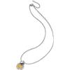 Breil, Collezione Brielogy, Collana Donna con Pendente Bicolore in Acciaio Lucido, con Inserti Luccicanti e Pratica Chiusura a Moschettone, Lunghezza Regolabile 40-50 cm, Gioielli Donna e Ragazza