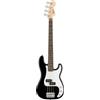 Fender Squier by Fender Mini Precision Bass, Basso Elettrico Nero - Compatto, Pickup Split Single-Coil, Include Lezioni Virtuali su Fender Play