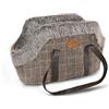 PATAM Borsa per Cane e Gatto, Tracolla -Trasportino per Piccoli Animali - Borsa da Viaggio con Interno in Caldo Pile, Chiusura con Bottoni - Travel (Scozzesee)