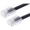 1aTTack.de 1x 15m - Cavo telefonico RJ45 (8P8C) spina Western a spina RJ45 (8P8C) cavo piatto a 8 conduttori per sistemi telefonici ISDN e telefoni