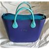 O bag Borsa Nuova Originale O bag - Col. BLU 22 - Manici GOCCIA TURCHESE