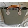 O bag Borsa Nuova Originale O bag - Col. MILITARE 19 - Manici GOCCIA CUOIO