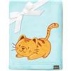 Be Mammy Coperta calda per bambini con peluche regalo per bambino con motivi 3D (Blu Polvere - Gatto)