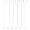 Hotop, Ganci appendiabiti da 38 cm per porta, in metallo, pratici ganci per appendere vestiti e asciugamani, decorazioni natalizie per porta d'ingresso (bianco, 6 pezzi)