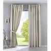 Gardinenbox Cationic Jena 2019037-2 - Set di 2 tende con passanti nascosti, 145 x 140 cm (altezza x larghezza), effetto lino, oscuranti, con fermatenda, colore: sabbia