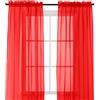 Elegant Comfort, 2 pezzi pannello velato con tasca per asta da 5 cm - tende per finestra 101,6 cm larghezza x 213,4 cm lunghezza, rosso