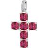 Brosway Charm Donna in Argento e Passion Ruby con Simbolo Croce | Collezione Fancy - FPR12