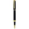 Waterman Exception Slim Fountain Pen, Black Lacquer, Gold trims, fine 18K Nib - Gift Boxed