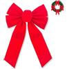 Nevoluxer Fiocco Grande per Regalo - Decorazione XL per Matrimoni, Natale e Feste (Rosso, 1 Pezzo). Ideale per Ghirlande Natalizie e Auto.