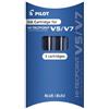 Pilot V5/v7 Cartuccia - Blu (Confezione da 12 x 3 pezzi), blue
