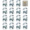 Nevoluxer 15 pezzi Fascette stringitubo inox 12-14 mm, Mini fascette stringitubo per riparazione mini carburante benzina ideali per fissaggio tubi piccolo diametro argento